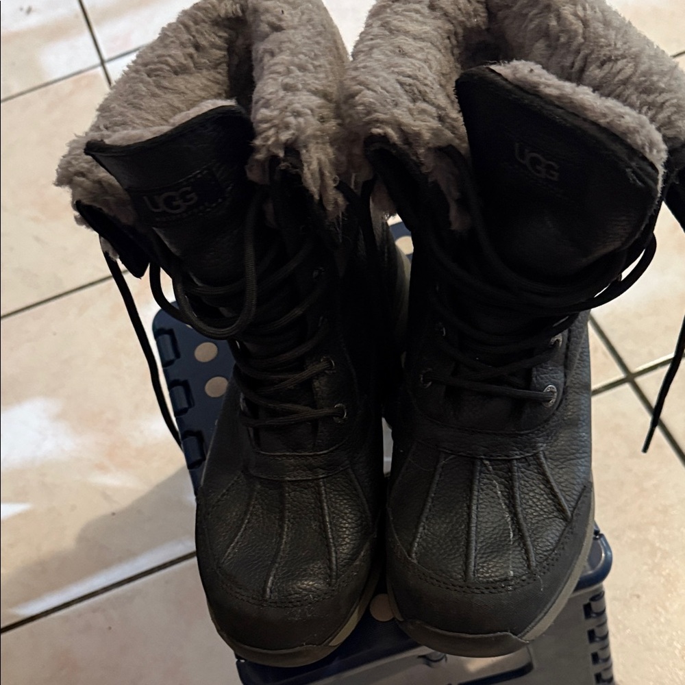 UGG Charcoal Boots with Plush Lining